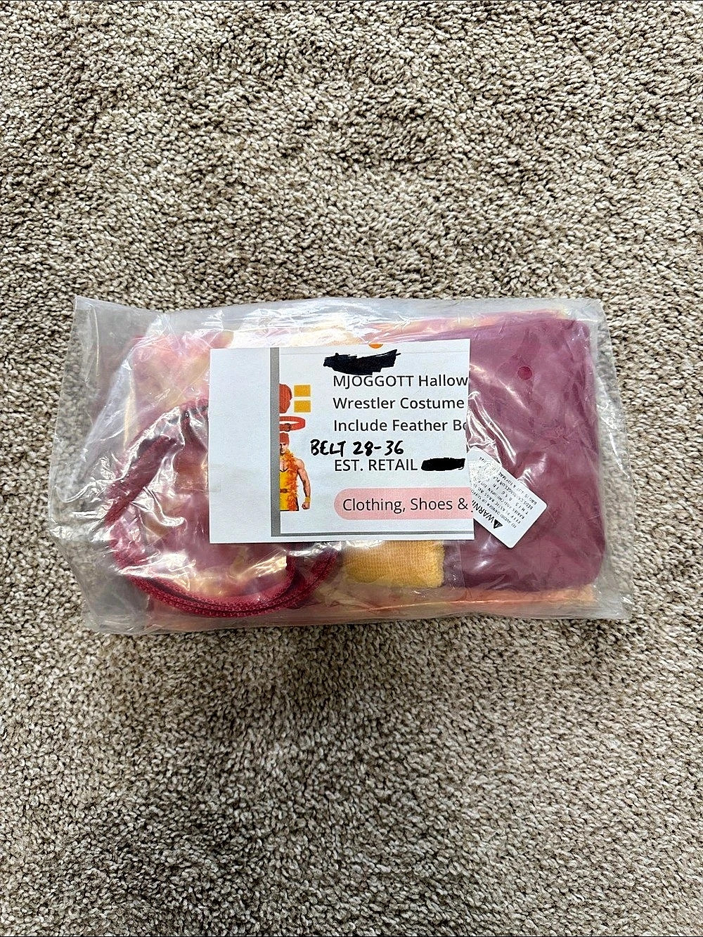 MJOGGOTT Wrestling/Hulk Hogan-inspired costume NWT